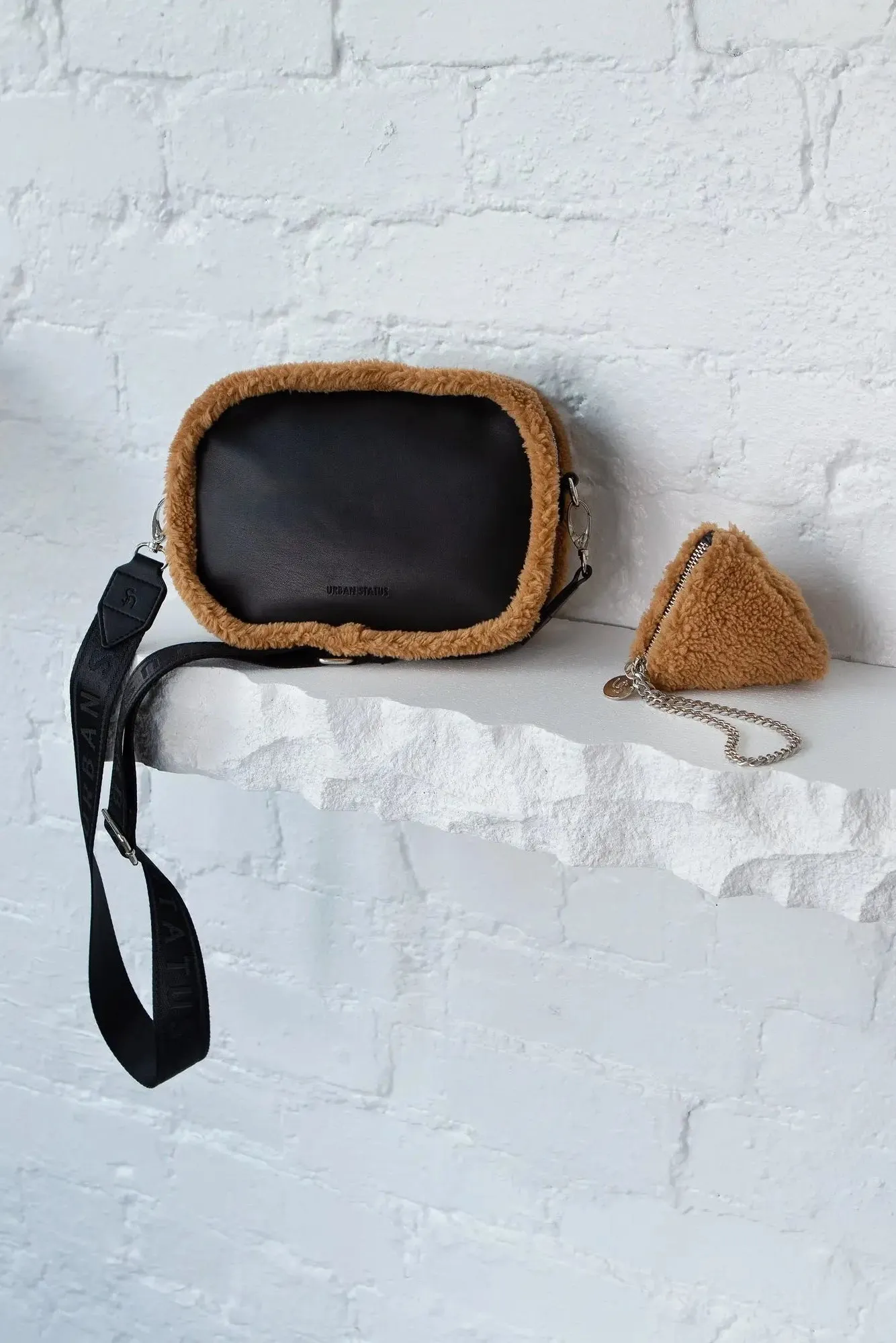 The Bond Shearling Cross-body - Caramel