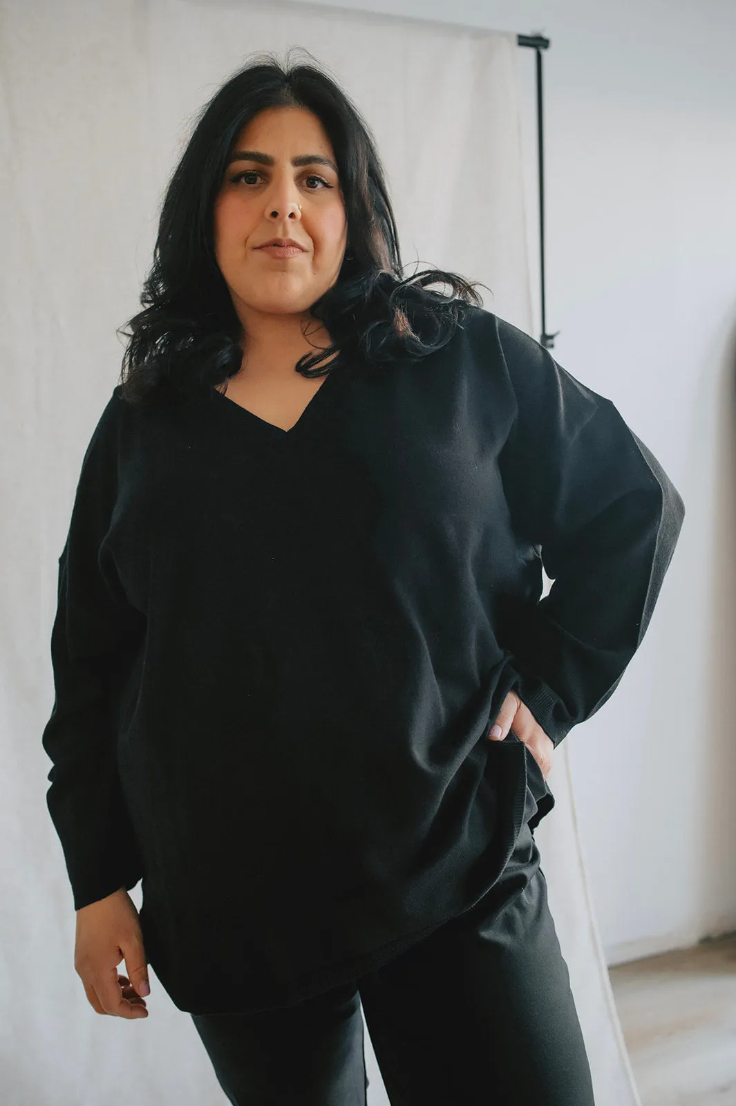 The Deidra Dressy Casual Pant - Black - PLUS