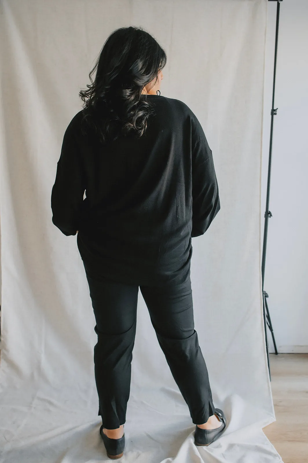 The Deidra Dressy Casual Pant - Black - PLUS