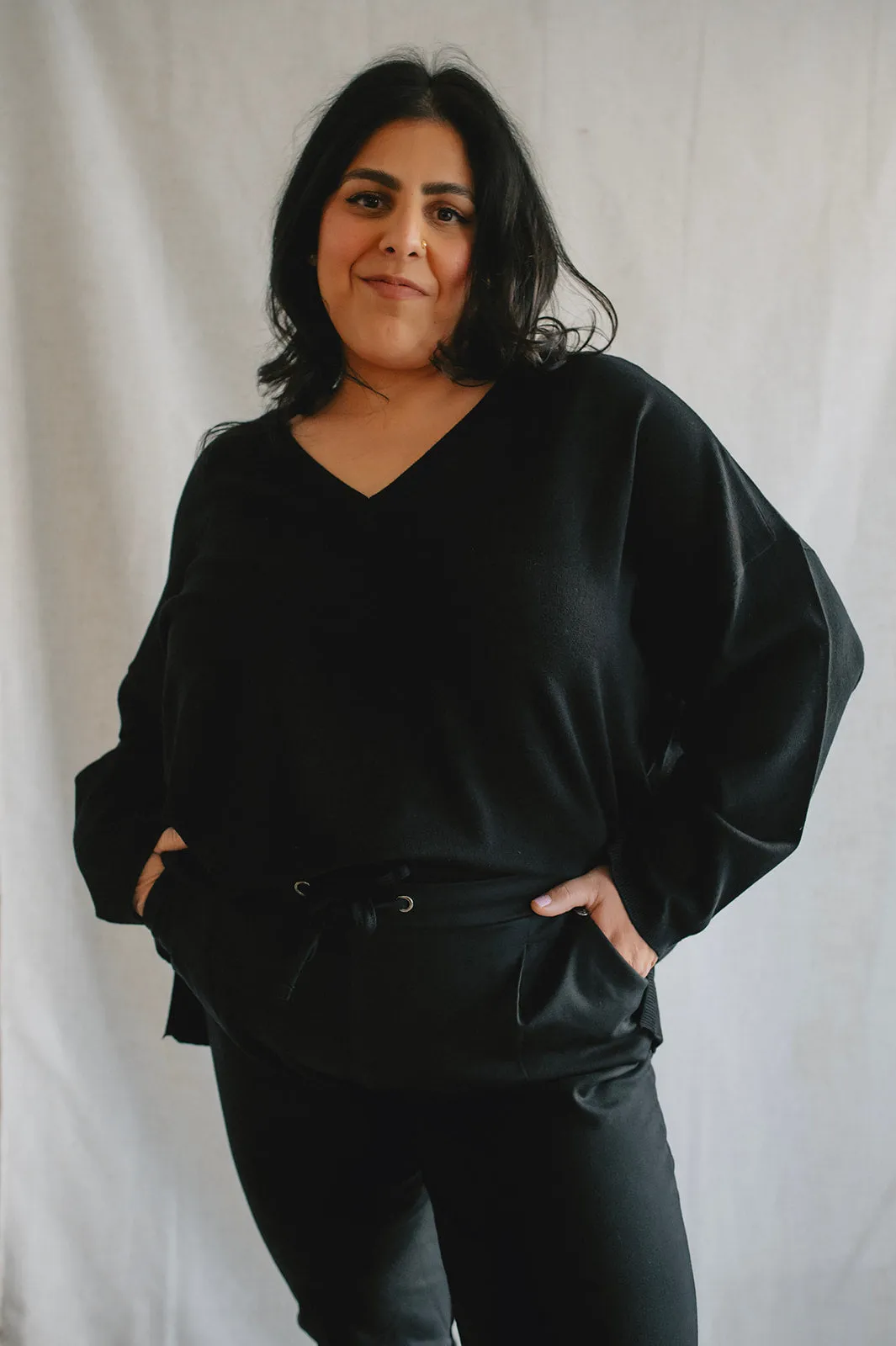 The Deidra Dressy Casual Pant - Black - PLUS