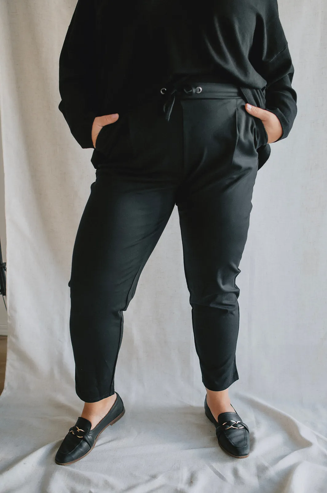 The Deidra Dressy Casual Pant - Black - PLUS