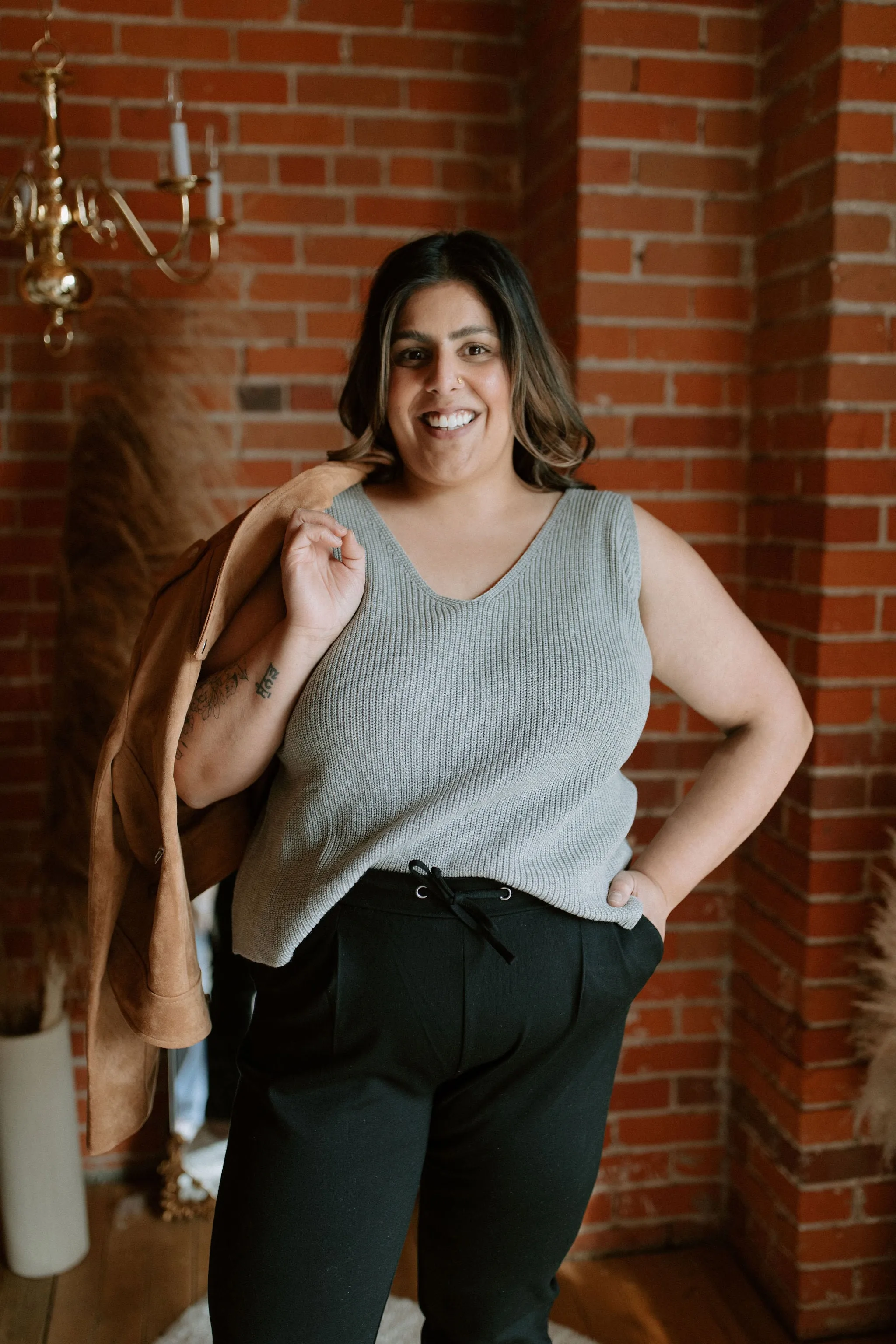 The Deidra Dressy Casual Pant - Black - PLUS