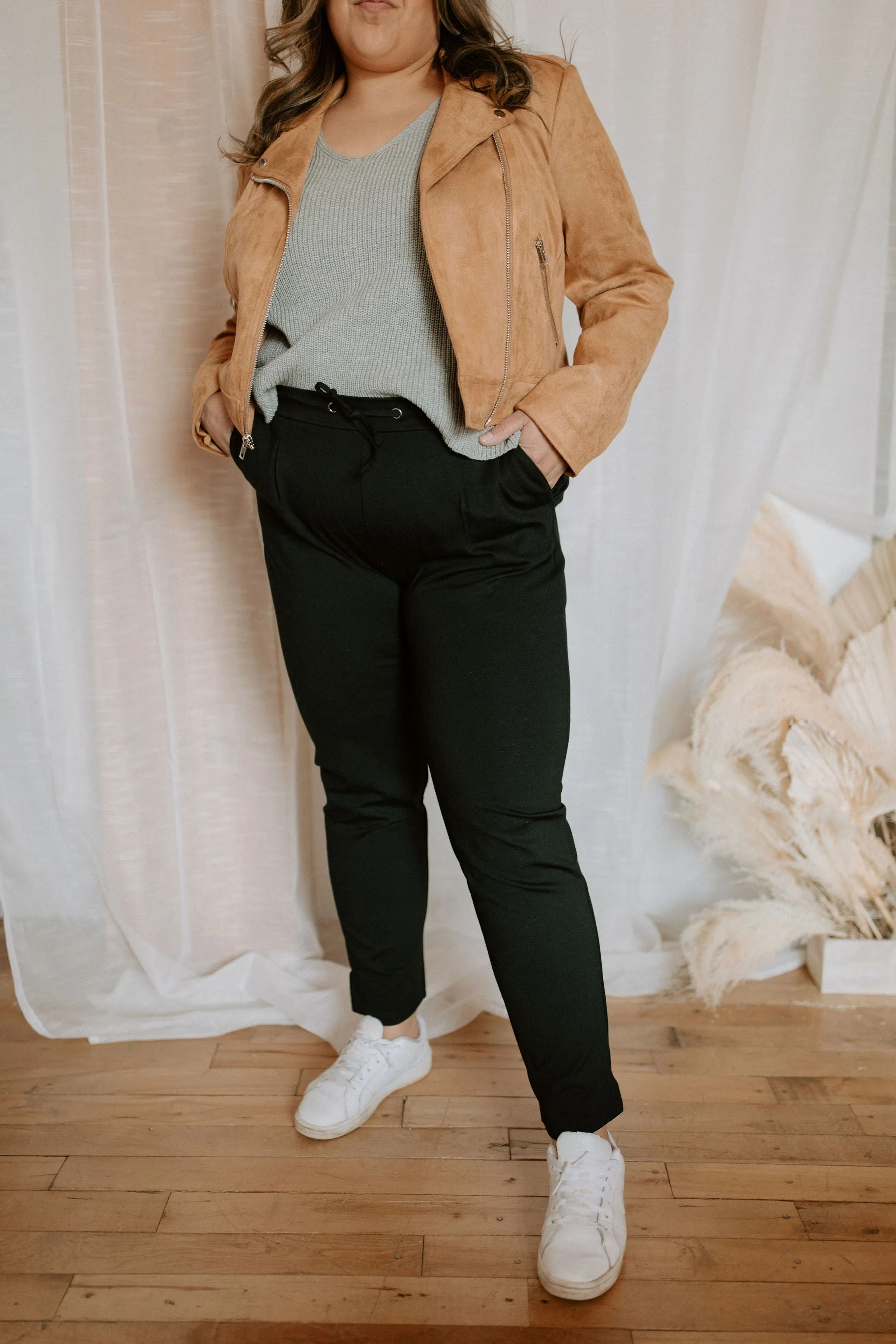 The Deidra Dressy Casual Pant - Black - PLUS
