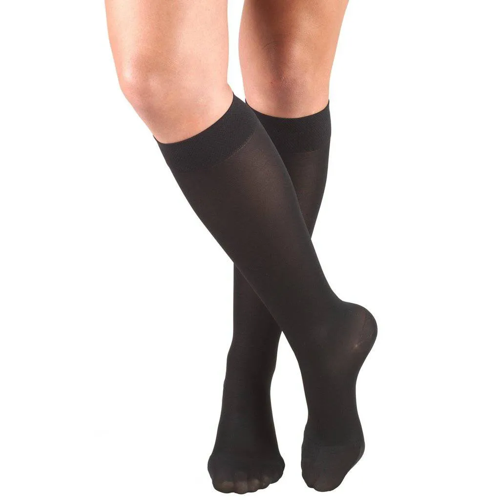 TRUFORM Women's Opaque Knee High Closed Toe 15-20