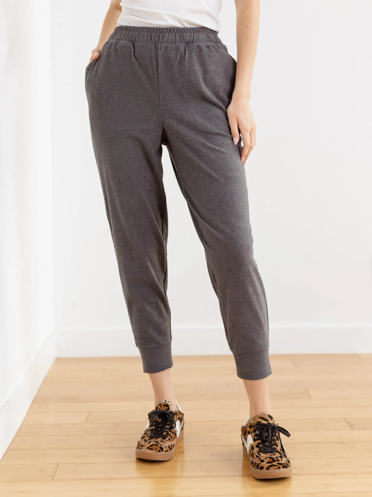 VARLEY Brushed Rib Slim Cuff Pant 25