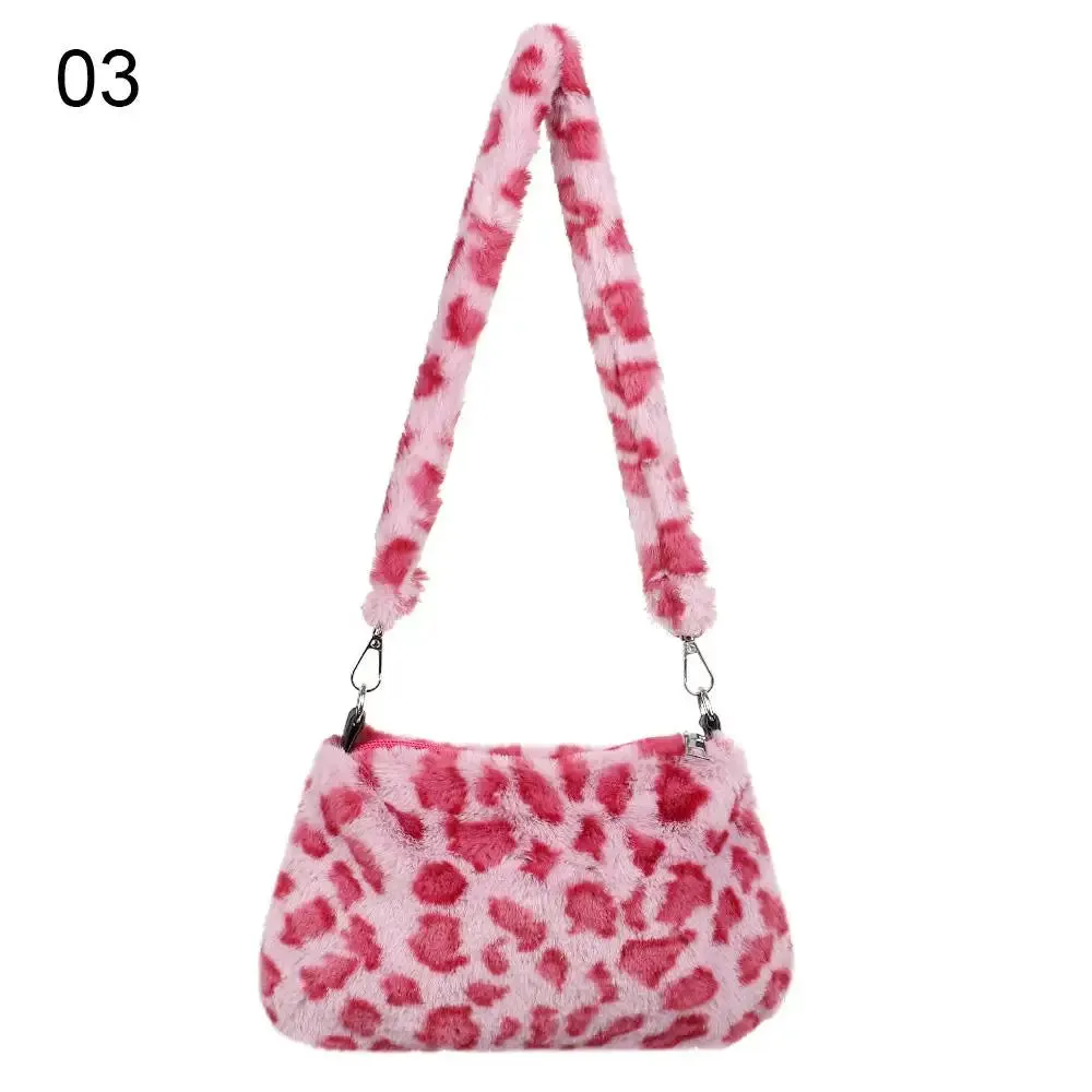 Veloria™ Plush Leopard Shoulder Bag