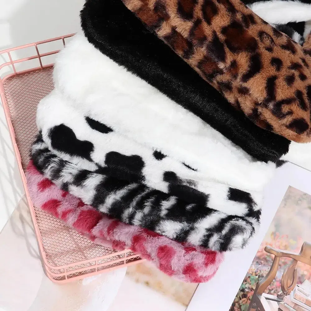 Veloria™ Plush Leopard Shoulder Bag