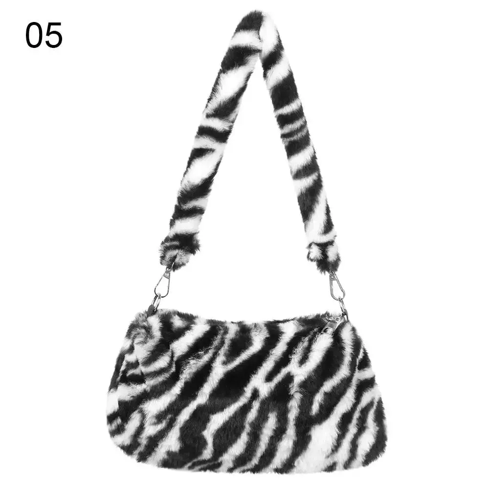 Veloria™ Plush Leopard Shoulder Bag