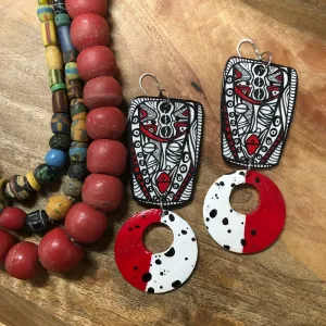 Via Wearable Art Double Mask Earrings