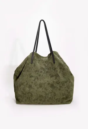 Vinci Suede Tote