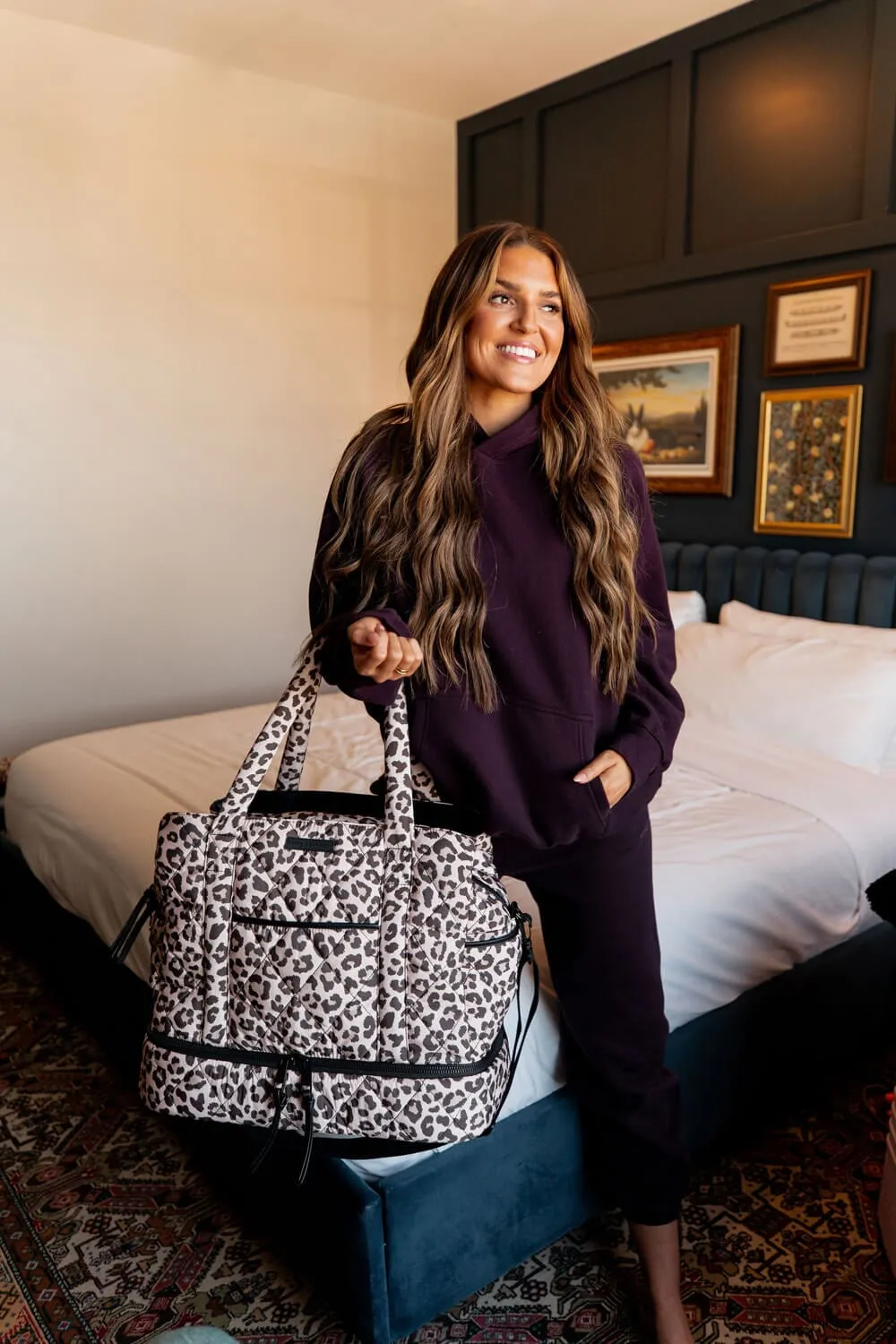 VOYAGER quilted leopard