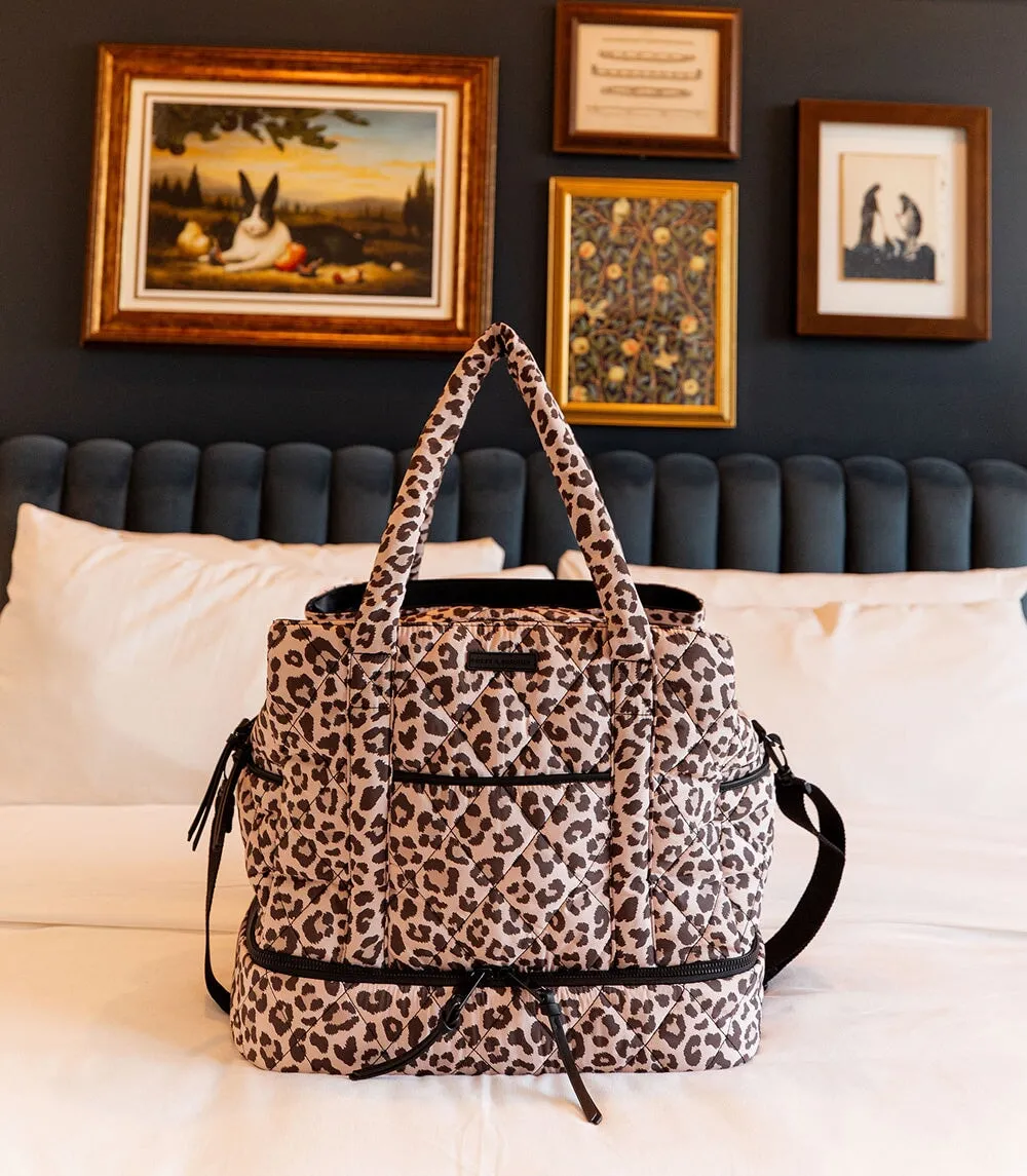 VOYAGER quilted leopard