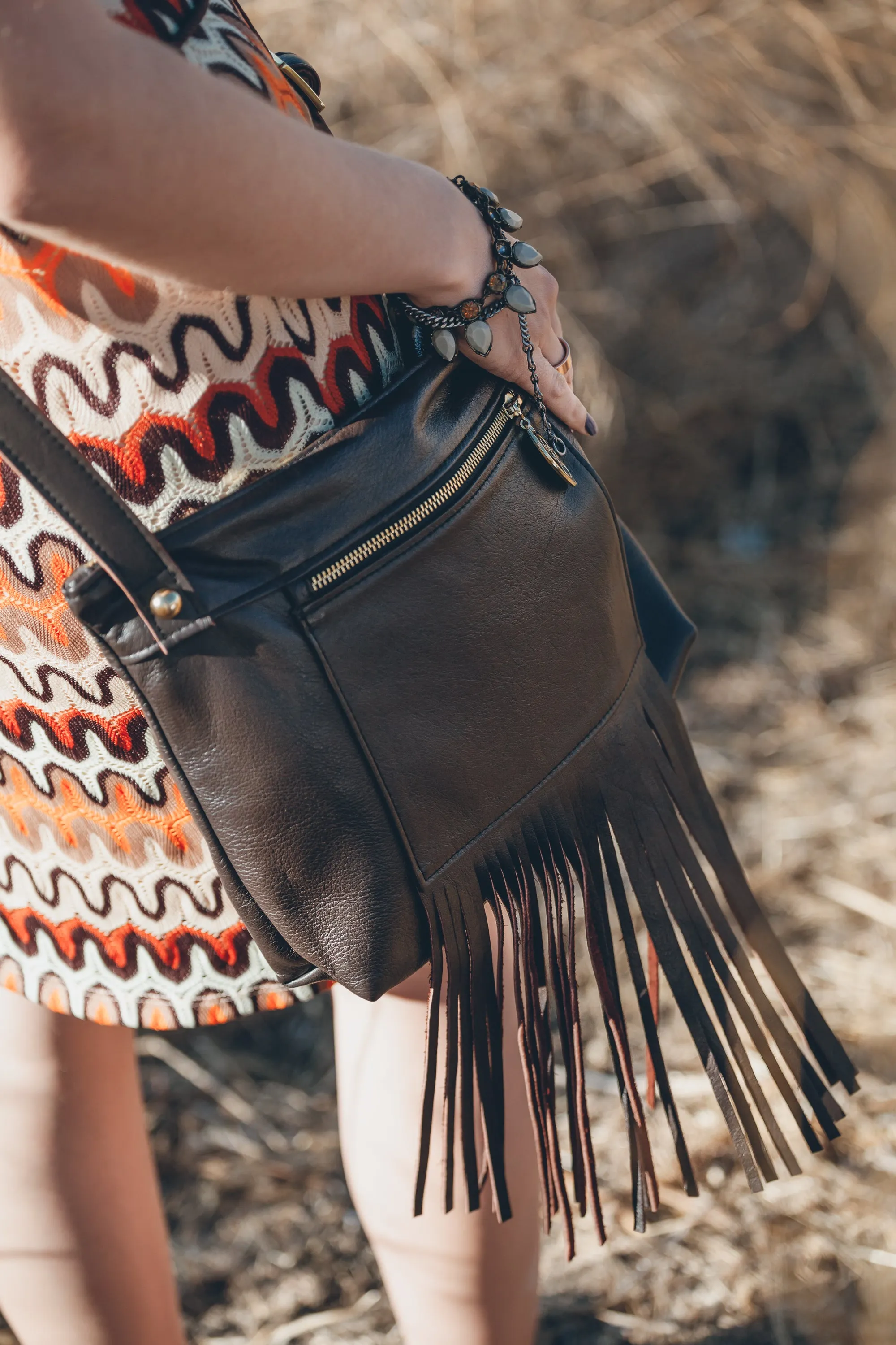 Waterfall shoulder bag