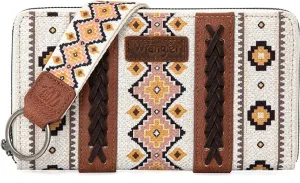 WG2202-W006  Wrangler Southwestern Art Print Wallet Coffee