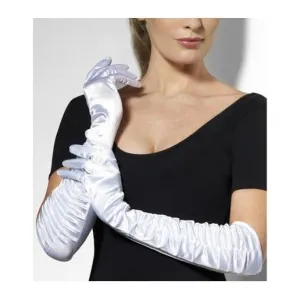 White Long Temptress Gloves