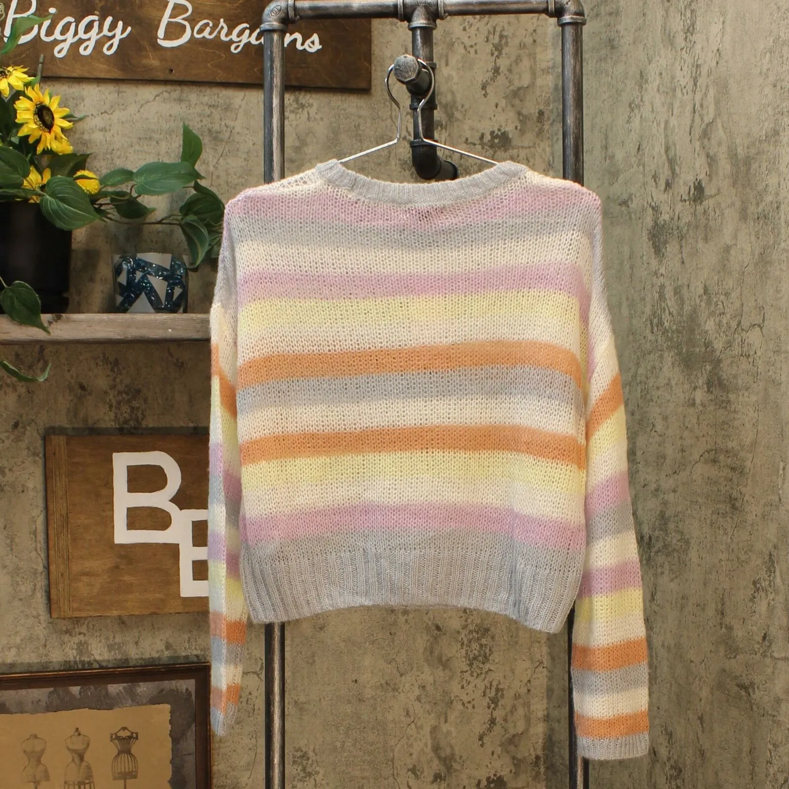 Wild Fable Women's Lightweight Striped Crewneck Pullover Sweater
