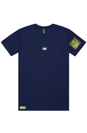 WOLFPACK UNLTD "STATEMENT" LIGHTWEIGHT TEE S/S EMBROIDERED LOGO | NAVY BLUE