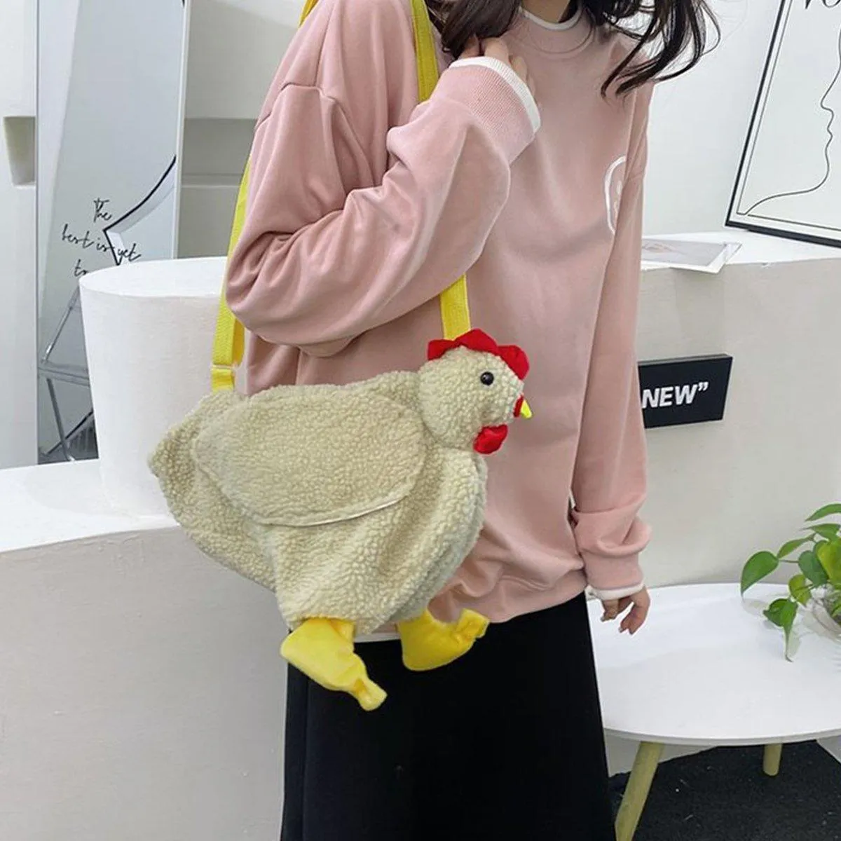 Womens Cute Plush Shoulder Bag Creative Crossbody Girls Messenger Bag