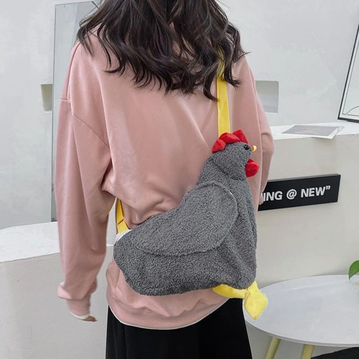 Womens Cute Plush Shoulder Bag Creative Crossbody Girls Messenger Bag