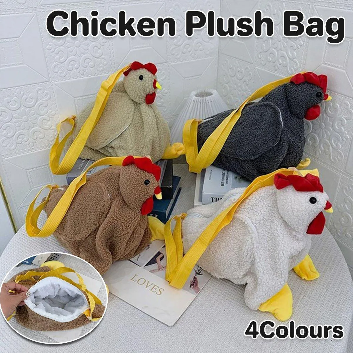 Womens Cute Plush Shoulder Bag Creative Crossbody Girls Messenger Bag