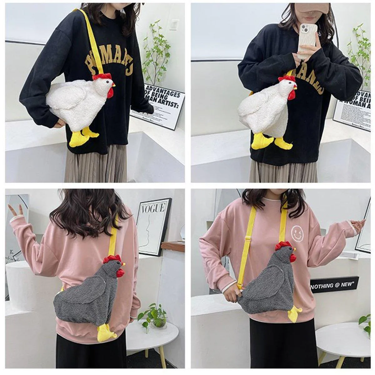 Womens Cute Plush Shoulder Bag Creative Crossbody Girls Messenger Bag