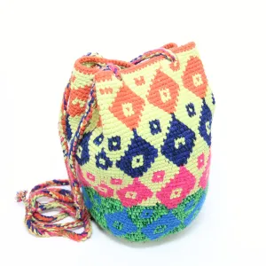 Women’s Tote Bag  Multicolor Rhombus & Squares Design