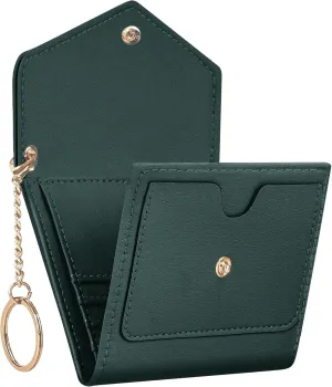 Women's Trifold Small Wallet, RFID Blocking Credit Card Holder with Keychain & Coins Zipper Pocket