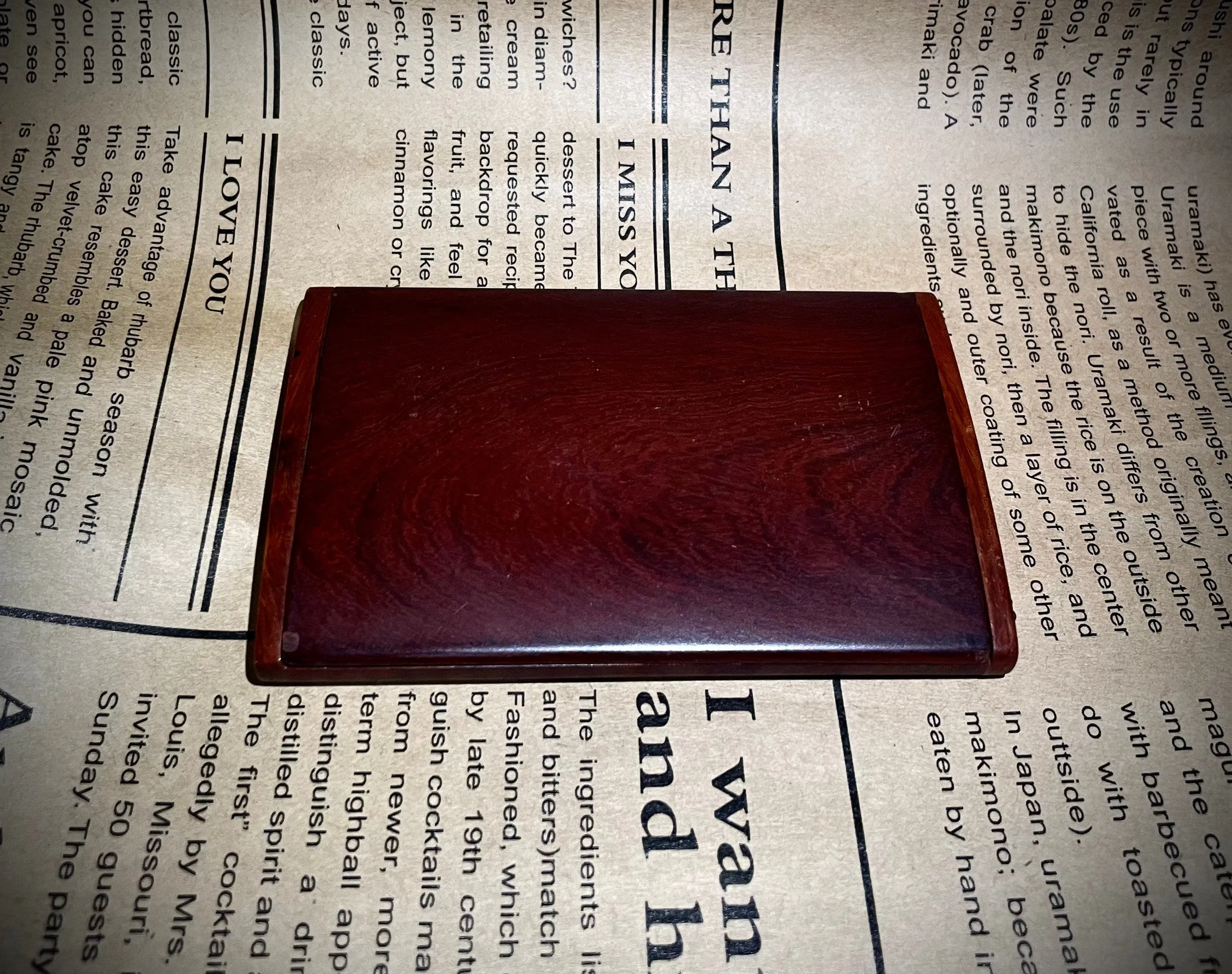 Wooden Business Cards Stroage Box - Desk Holder Display Frame Desktop Card Wooden
