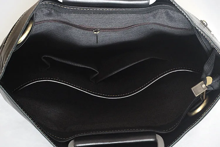 YAAGLE Unisex Genuine Leather Laptop Business Handbag YGP2105