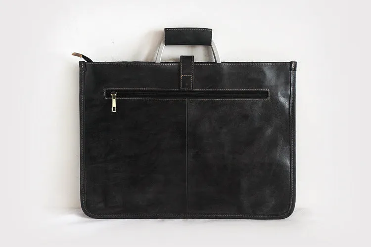 YAAGLE Unisex Genuine Leather Laptop Business Handbag YGP2105