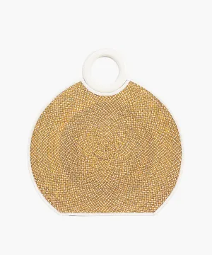 Zenú Large in Raffia and Leather